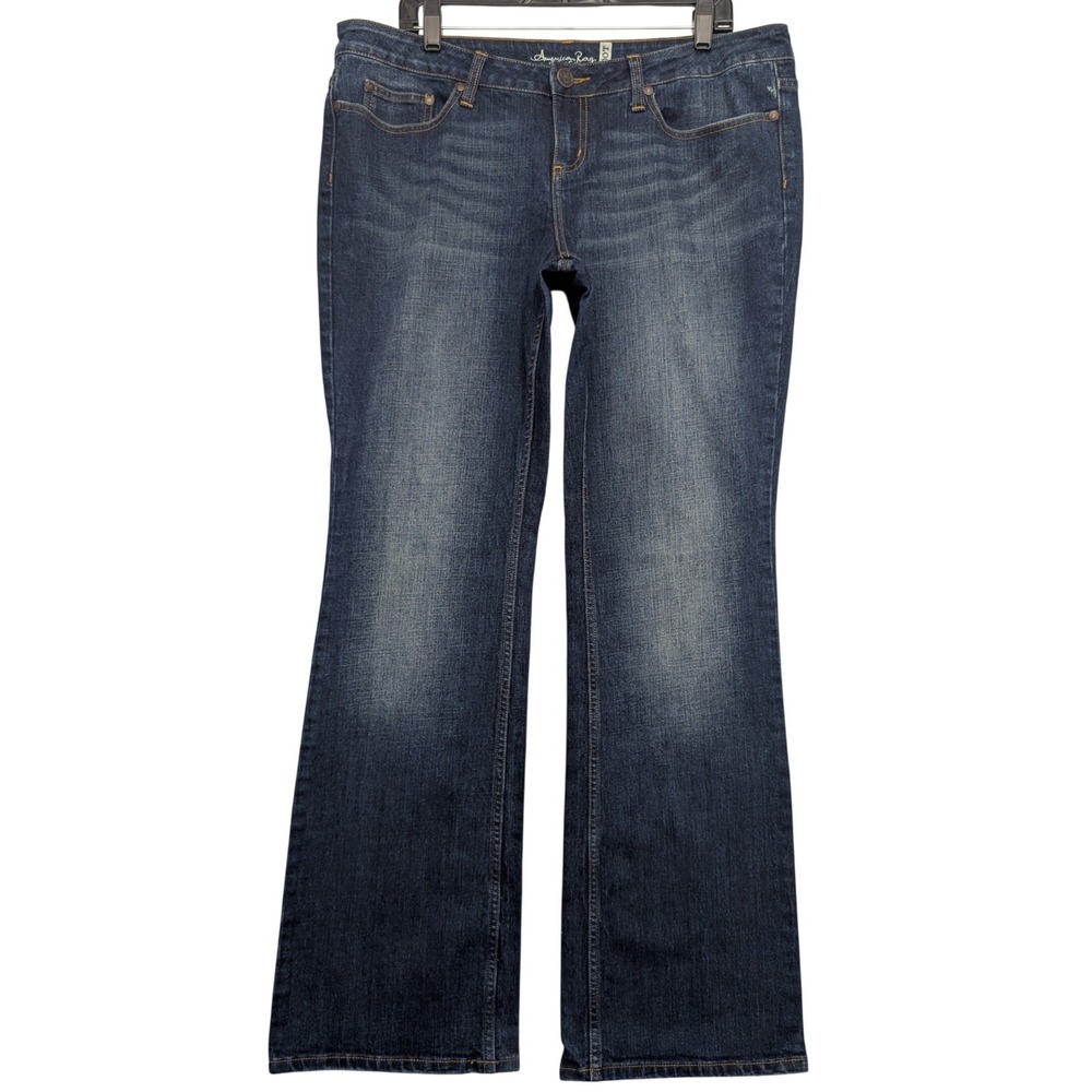 American Rag Bootcut Jeans Women 15-L Dark Wash Stretch Denim Mid Rise